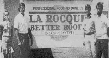Team posing with La Rocque sign